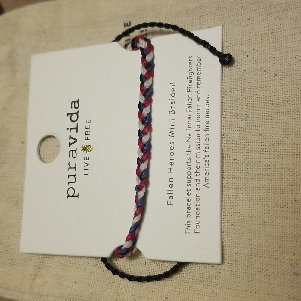 Pura vida fallen heroes mini braided bracelet